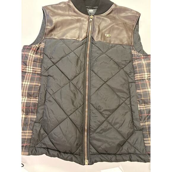 Givenchy Plaid Down Quilted Vest Full-Zip Pockets Black/Multicolor Mens Size 52 - Picture 7 of 16